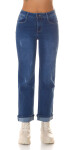 Sexy Highwaist Push up used look flarred Jeans denimblue