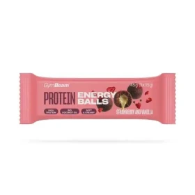 Proteín Energy balls - Gymbeam (jahoda vanilka, 45 g) (118738-1-strawberry-vanilla)