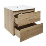 Kúpeľňová skrinka 2 zásuvková s umývadlom SAT B-Way 59x50x45 cm dub mat BWAY260OAKU4BI BWAY260OAKU4BI