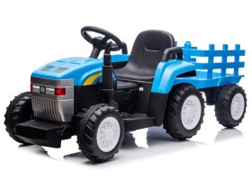 Mamido Mamido Detský elektrický traktor New Holland T7 M s prívesom modrý