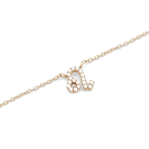 Daniel Wellington Štýlový pozlátený náhrdelník znamenia Lev Crystal Zodiac DW00400923