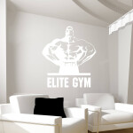 Veselá Stena Samolepka Elite Gym Farba: bílá, Veľkosť: 100 x 106 cm