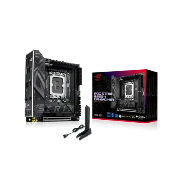 Asus ROG STRIX B860-I GAMING WIFI / B860 / LGA 1851 / 2x DDR5 / PCIEx 16 / 2.5 GLAN / Wi-Fi / mITX (90MB1JB0-M0EAY0)