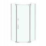 KERRA - Sprchová kabína päťuholníková Glasgow Plus 90x90 5907548112453