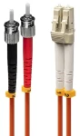 Lindy OM2 oranžová / Optický patch kabel / LC/ST / Duplex Multimode / 50/125 µm / 3 m (46492)