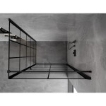 MEXEN/S - Mist-B sprchovací kút dvere krídlové pravá 80 x 75, čierna kratka, čierna 8A2T-080-075-70-77-P