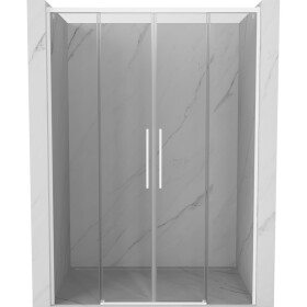MEXEN/S - Rox posuvné sprchové dvere 140, transparent, biela 8C2-140-002-20-00
