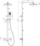 Eisl - Sprchový stĺp Calvin s termostatickou batériou, chróm DX1104CST
