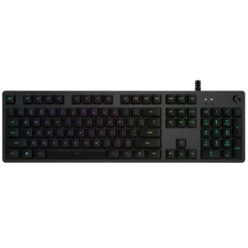 Logitech G512 čierna / herná klávesnica / US layout / kábel USB-A 2.0 / 1x USB-A 2.0 / RGB Lightsync / GX Brown Tactile (920-009352)