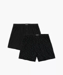 Boxerky Atlantic 2MBX-058 A'2 S-2XL černo-černá L