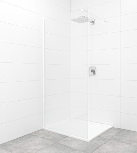 Sprchová zástena Walk-in 110 cm SAT vo farbe profilu biela SATBWI110PRB SATBWI110PRB
