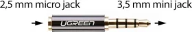 Ugreen 20502 Redukcia 2.5 mm micro jack(F) - 3.5 mm mini jack(M) čierna (20502)
