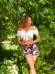 Trendy Summer Shorts with floral print navy