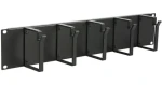 Lanview 2U káblový organizér čierny / Organizér káblov / 19" rack / 5 háčikov (RAO105BL)
