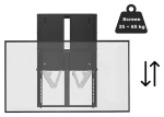 VivoLink FlexiLift Wall Mount čierna / nástenný držiak pre TV / 200x200 mm / 65 "-86" / až do 65 kg (VLMW-FLEXI-M)