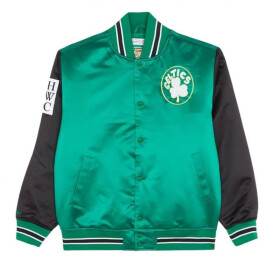 Mitchell & Ness NBA Boston Celtics Primetime Heavyweight Satin Jacket Vintage Celtics Logo M JK8453-BCEKYGN Pánske M