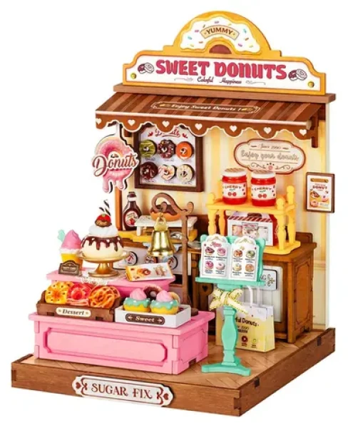 Robotime Miniatúra domčeka Obchod s donutmi