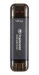 Transcend ESD310C 128GB čierna / Externý SSD disk / USB-A/C 3.2 Gen 2 / R: 1050 MB/s / W: 700 MB/s (TS128GESD310C)
