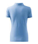 Bavlnené ťažké dámske polo tričko sky blue L
