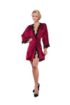 DKaren Housecoat Viola Crimson Crimson