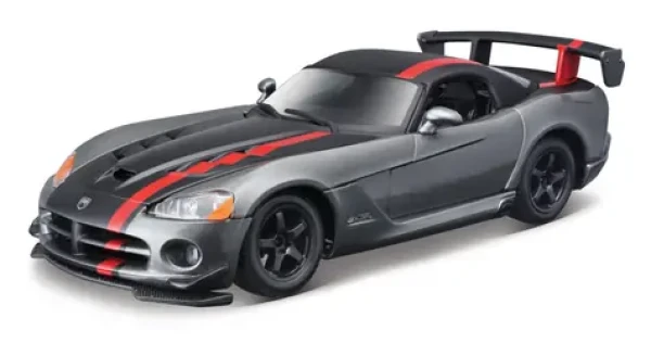 Bburago Dodge Viper SRT 10 ACR sivá metalíza-matná čierna 1:24