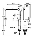 KWC Drezová batéria KWC Bevo E, 125351, Industrial Black 125351