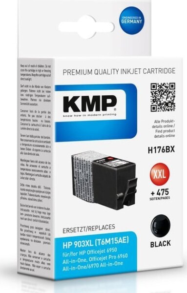 KMP KMP H176BX - 35 ml - Grosse XXL - Schwarz - kompatibel - Tintenpatrone (Alternative zu: HP 903XL) - fur HP Officejet 6951, 6954, 6962, Officejet Pro 6960, 6961, 6970, 6971, 6974, 6975