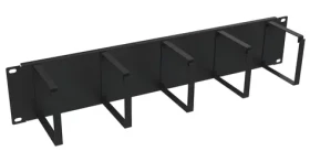 Solarix VP-05-2-00-B čierna / Vyväzovací panel / 19" / 2U / oceľový (80191061)