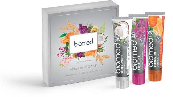 Biomed dámska darčeková sada Superwhite, Sensitive, Citrus Fresh 3x100g