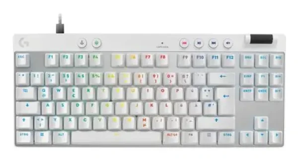 Logitech G PRO X TKL Rapid biela / Herná klávesnica / DE layout (920-013240)