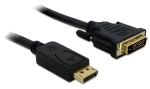 DeLock DisplayPort - DVI 24+1 čierna / Kábel / 1 m / pozlátené konektory / pasívne / DisplayPort 1.1 (82590)
