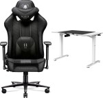 Diablo Chairs X-PLAYER 2.0 Normal Size Czarny + EGON 1100 Białe 110 cmx60 cm