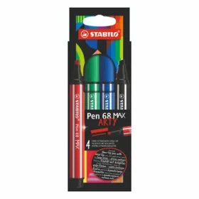 STABILO® Pen 68 MAX - ARTY - 4 ks súprava - 4 rôzne farby (768/04-21)