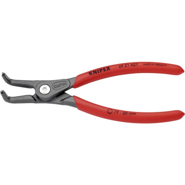 Knipex 49 21 A41 kliešte na poistné krúžky Vhodné pre vonkajšie krúžky 85-140 mm Tvar hrotu zahnutý o 90°