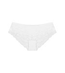 Triumph - Hipster LOVELY MICRO: mäkké mikro nohavičky s kvetinovou čipkou Triumph WHITE XL