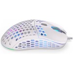 Endorfy LIX Plus biela / optická / drôtová / herná / 19000 dpi / PAW3370 / 6 tlačidiel / RGB / Kailh GM8.0 / USB / 1.8m (EY6A003)