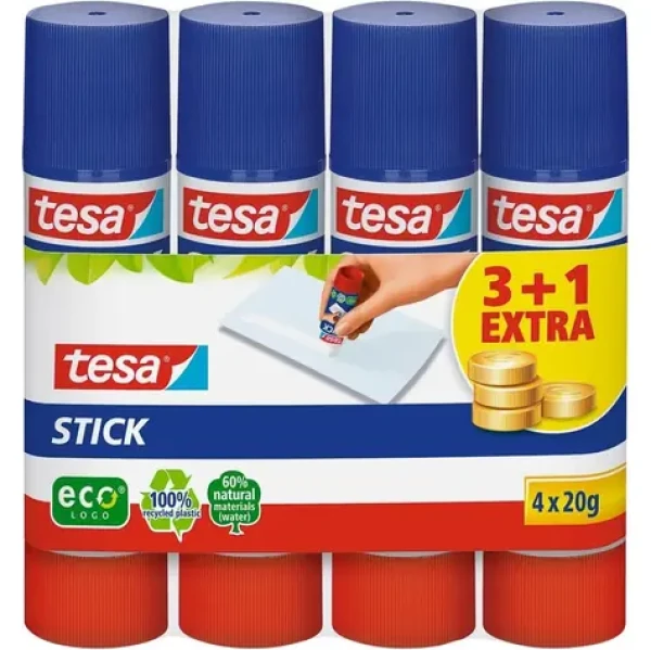 Tesa Stick ecoLogo / Lepiaca tyčinka / 20 g / 4 ks (57088-00200-03)