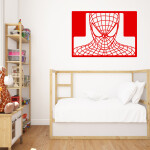 Veselá Stena Samolepka Spiderman portrét Farba: zelená, Veľkosť: 60 x 42 cm