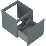 MEXEN/S - Rivel kúpeľňová skrinka pod umývadlo 45, 1 šuplík, reliéf, grafit mat 91A20-04547-1-BF66