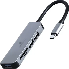 Gembird UHB-CM-CRU3P1U2P2-01 / USB-C húb / 3x USB-A / Čítačka SD/microSD (UHB-CM-CRU3P1U2P2-01)