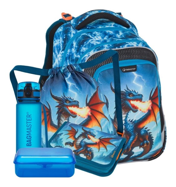 Školský set Bagmaster LUMI 26 D Set L Dragon