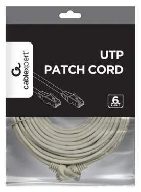 UTP patch kábel Cat 6 meď 10 m šedý / Patch kábel / UTP / 10 m (PP6U-CU-10M)