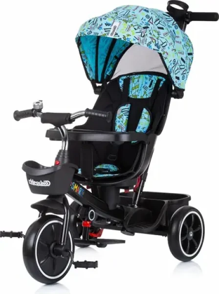 CHIPOLINO Trojkolka so strieškou SMART 2v1 Blue
