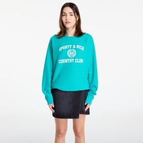 Mikina Sporty & Rich Varsity Crest Soft Crewneck UNISEX Spring Green XS