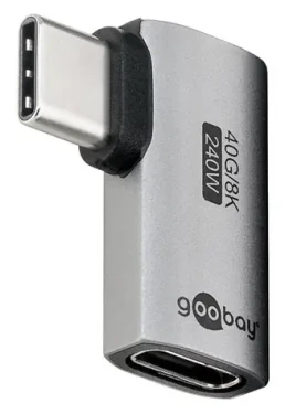 Goobay 74441 / Adaptér USB-C / uhlový 90 ° vodorovný / USB4 (74441)
