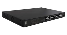 LevelOne FGP-2831 / Switch / 24x FE PoE+ / 2x GE / 2x SFP / 390W / 19" / Neriadený (FGP-2831)