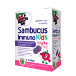 SAMBUCUS Immuno kids lízatka pre podporu imunity, malinová príchuť 5 ks