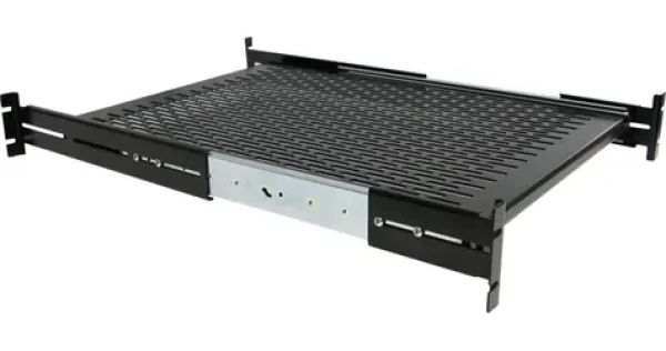 StarTech Vysúvacia rack polica 2U čierna / Rack polica / 19" / nastaviteľná hĺbka / nosnosť 22,7 kg / oceľ (UNISLDSHF19)