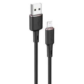 Acefast C2-02 čierna / Kábel USB-A (M) - Lightning (M) / 1,2 m / 2,4 A / MFI