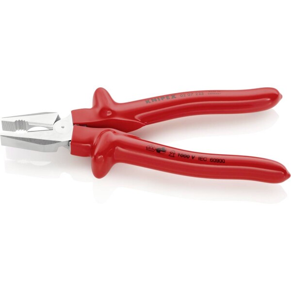 Knipex 02 07 225 dielňa silové kombinované kliešte 225 mm DIN ISO 5746; 02 07 225